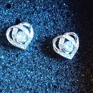 0.5 ct sterling silver diamond earrings
